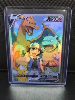 PokeTeamLegends Pokemon Card Holo (NonTcg) PTL672 Ash - Image 1