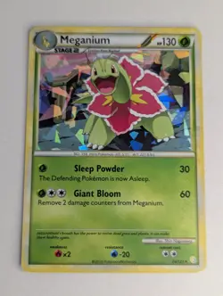 Pokemon TCG Meganium Cracked Ice Holo Rare HeartGold SoulSilver 26/123 LP - Image 1