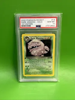PSA GRADE 10 POKEMON ROCKET DARK WEEZING - HOLO #14 - 1ST EDITION - GEM MINT - Image 1