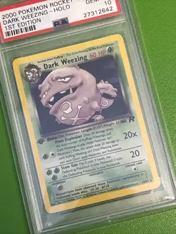 PSA GRADE 10 POKEMON ROCKET DARK WEEZING - HOLO #14 - 1ST EDITION - GEM MINT - Image 3
