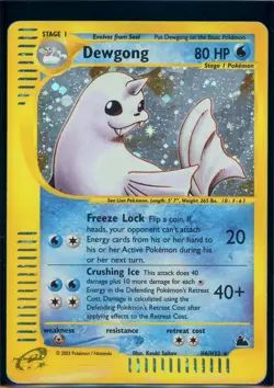 Pokemon SKYRIDGE - #H6/H32 Dewgong - Holo - ENG - Heavily Played - Image 1
