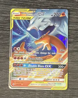 Pokemon Reshiram & Charizard GX Full Art Holo Rare Card 20/214 Perfect Condition - Image 1