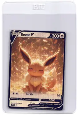 PokeTeamLegends Pokemon Card Holo (FanArtCustomMade) PTL60 Eevee - Image 1
