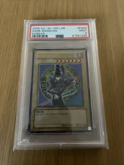 Dark Magician / Ultra Rare / 2003 LOB-K005 / Yu-Gi-Oh PSA9 - Image 2