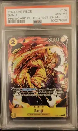 Sanji Premium Card Collection PSA 10 OP03 - Image 1