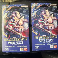 One Piece TCG: The Azure Sea's Seven Lot Of ×2 Sleeved Boosters OP-14 English. - Image 1