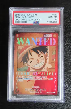 Japanese2023 One Piece Pillars of Strength Monkey D Luffy Wanted alt art PSA 10 - Image 1