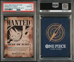 2025 ONE PIECE CARRYING ON HIS WILL WANTED ALT ART #118 MONKEY D. LUFFY PSA 10 - Image 1
