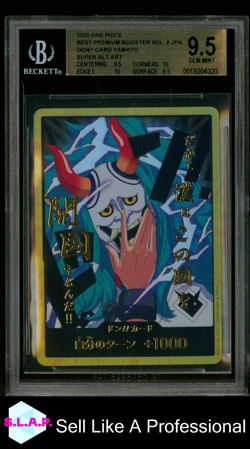 YAMATO GOLD DON!! SUPER ALT ART ONE PIECE 2025 PRB02 VOL. 2 GEM MINT JAP BGS 9.5 - Image 1