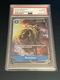2023 One Piece BORSALINO 051 OP05 Alternate Art SR PSA 10 Gem Mint! - Image 1