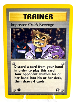 1st Edition Imposter Oak's Revenge 76/82 - Team Rocket - Uncommon - Pokemon VLP - Image 1
