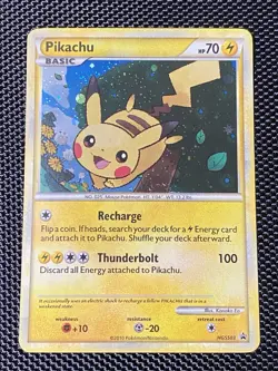 Pikachu HGSS03 Swirl Pokemon TCG: 2010 HGSS Black Star Promo LP/NP - Image 1