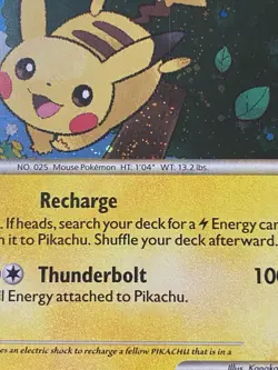 Pikachu HGSS03 Swirl Pokemon TCG: 2010 HGSS Black Star Promo LP/NP - Image 2