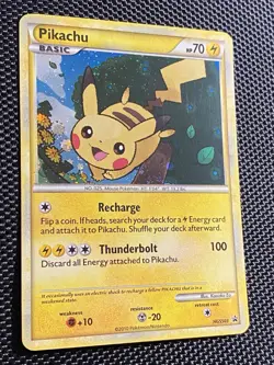 Pikachu HGSS03 Swirl Pokemon TCG: 2010 HGSS Black Star Promo LP/NP - Image 4