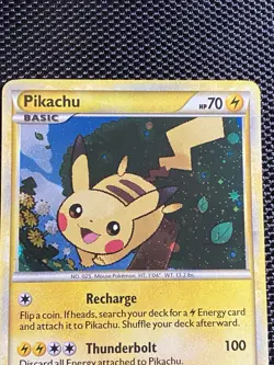 Pikachu HGSS03 Swirl Pokemon TCG: 2010 HGSS Black Star Promo LP/NP - Image 5