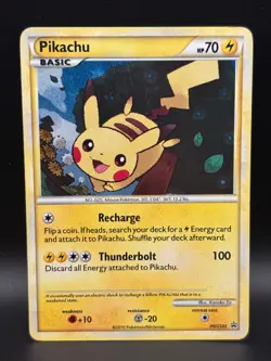 Pikachu HGSS03 Swirl Pokemon TCG: 2010 HGSS Black Star Promo Pokemon TCG LP - MP - Image 5