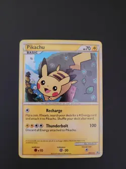 Pikachu HGSS03 Swirl Pokemon TCG: 2010 HGSS Black Star Promo NM 01 - Image 1