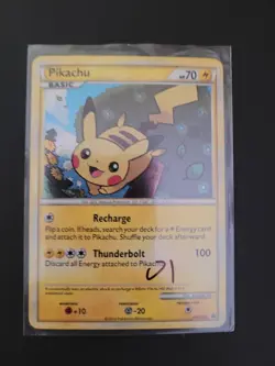 Pikachu HGSS03 Swirl Pokemon TCG: 2010 HGSS Black Star Promo NM 01 - Image 3