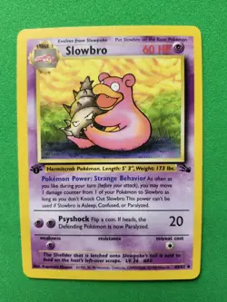 Pokemon TCG Slowbro Fossil 1st Edition Uncommon Card 43/62 Vintage - Image 1