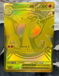 GOLD Mega Charizard X EX - 130/094 - Full Art Gold - Potential 10 Pokemon Card - Image 4
