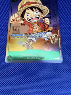 Monkey D Luffy P-037 1st Anniversary Tournament STAMP Promo Holo One Piece Card - Image 2