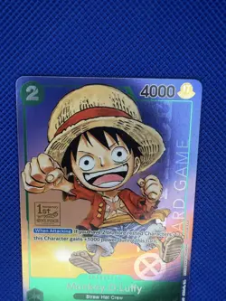 Monkey D Luffy P-037 1st Anniversary Tournament STAMP Promo Holo One Piece Card - Image 3