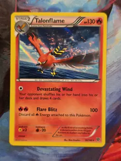 Talonflame 28/146 XY Flashfire Holo Rare Pokemon Card - Image 1