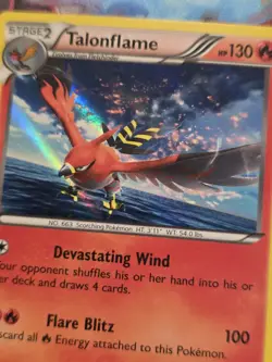 Talonflame 28/146 XY Flashfire Holo Rare Pokemon Card - Image 2