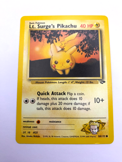 Pokemon Card - Lt. Surge's Pikachu 84/132 Gym Challenge *EX* Common - Image 1