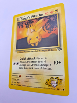 Pokemon Card - Lt. Surge's Pikachu 84/132 Gym Challenge *EX* Common - Image 5