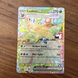 Pokemon Leafeon ex 006/131 Play! Pokemon Prize Pack Series 7 Holo Rare Art Card - Image 1