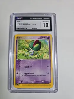 CGC 10 Ralts 67/109 EX Ruby & Sapphire 2003 Pokemon Card - Image 1