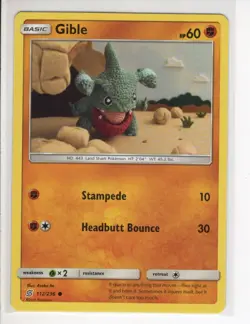 GIBLE UNIFIED MINDS SET POKEMON CARD 112/236 NM/M - Image 1