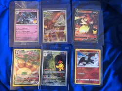 Pokemon Card Lot 6 Cards Total ; 2 Charizard And Drowzee Illustration Rare - Image 1