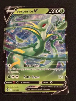 Serperior V 007/195 Silver Tempest Holo Ultra Rare Card Pokemon TCG - NM - Image 1