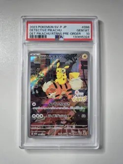 PSA 10 Detective Pikachu 098/SV-P Pre-Order Promo Japanese Pokemon Card GEM MINT - Image 1