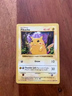 Pikachu 58/102 Shadowless RED CHEEKS NM/LP Base Set Vintage Pokemon Card WOTC - Image 1