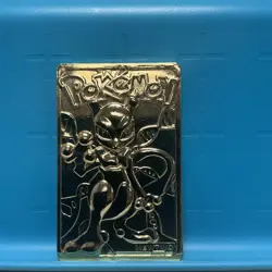 1999 Burger King Limited Edition Pokemon Trading Card 23K Gold Plated Mewtwo EC - Image 1