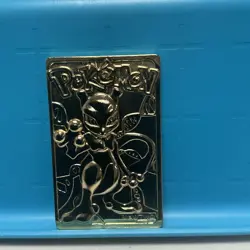 1999 Burger King Limited Edition Pokemon Trading Card 23K Gold Plated Mewtwo EC - Image 2