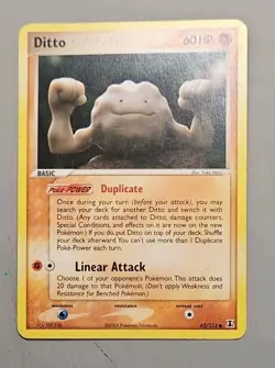 Ditto (Geodude) 62/113 Delta Species Regular Pokemon Playing Card 2005 - Image 1