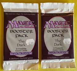 2 MTG Magic the Gathering The Dark 1994 Booster Pack Factory Sealed - Image 1