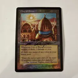 MTG: Signed By Mark Tedin -City of Brass - Junior Series Promos Foil (JSS) - MP - Image 1