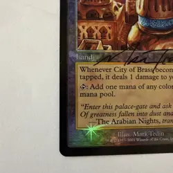 MTG: Signed By Mark Tedin -City of Brass - Junior Series Promos Foil (JSS) - MP - Image 4