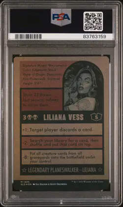 2023 MTG SECRET LAIR DROP FOIL #1455 LILIANA VESS PSA 8 - Image 2