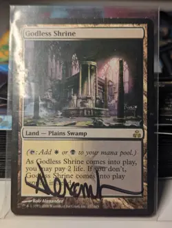MTG Godless Shrine - Guildpact - SIGNED BY ARTIST - Image 1
