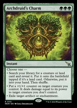 MTG Magic the Gathering Archdruid's Charm (151/462) Murders at Karlov Manor LP - Image 1