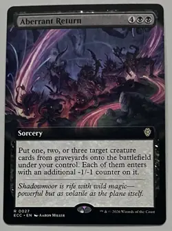 MTG Lorwyn Eclipsed Commander Aberrant Return Sorcery RARE REGULAR #0027 - Image 1