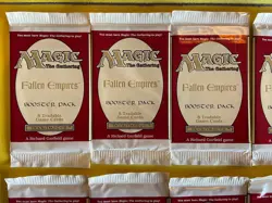 12 MTG Magic the Gathering Fallen Empires Booster Packs 1994 Factory Sealed - Image 2