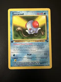 Pokemon Fossil 1st Edition Tentacool 56/62 - Image 1