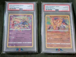 2020 Pokemon Vivid Voltage Zacian #082 & Zamazenta #102 SEQUENTIAL PSA 10 GEM MT - Image 1